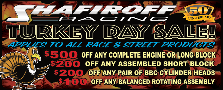 Custom Built Drag Racing Engines and Custom Built Pump Gas Crate Engines By Shafiroff Racing